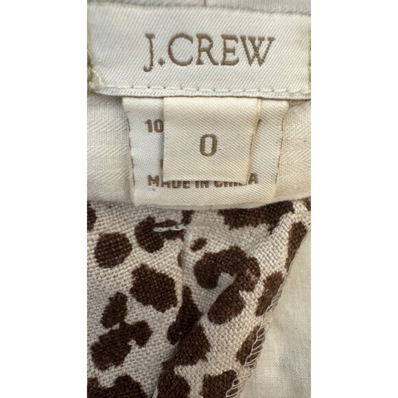 J. Crew Size 0 Leopard Print Shorts Cotton Blend - Picture 3 of 13